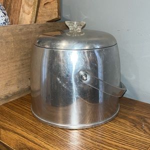 Vintage Kromex Domed Ice Bucket Hot Cold Server Metal Aluminum